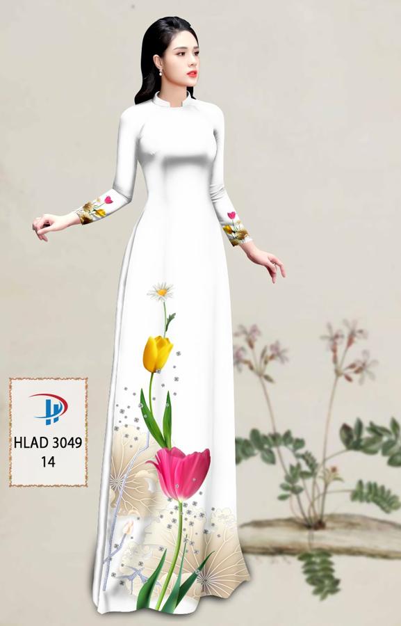 Vải Áo Dài Hoa Tulip AD HLAD3049 18